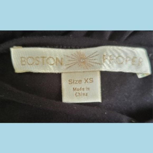 BOSTON PROPER Black Red Pink Jersey Dress XS - Picture 4 of 4